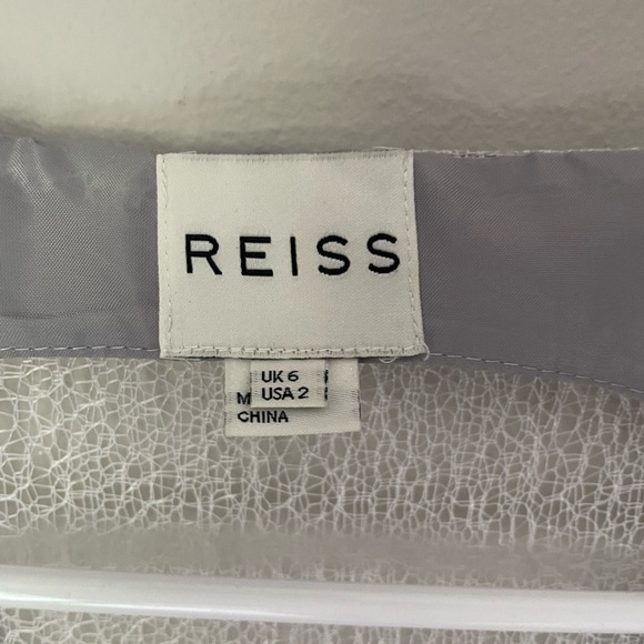 Reiss Gray Lace Mini Dress Size 2 - Picture 2 of 11